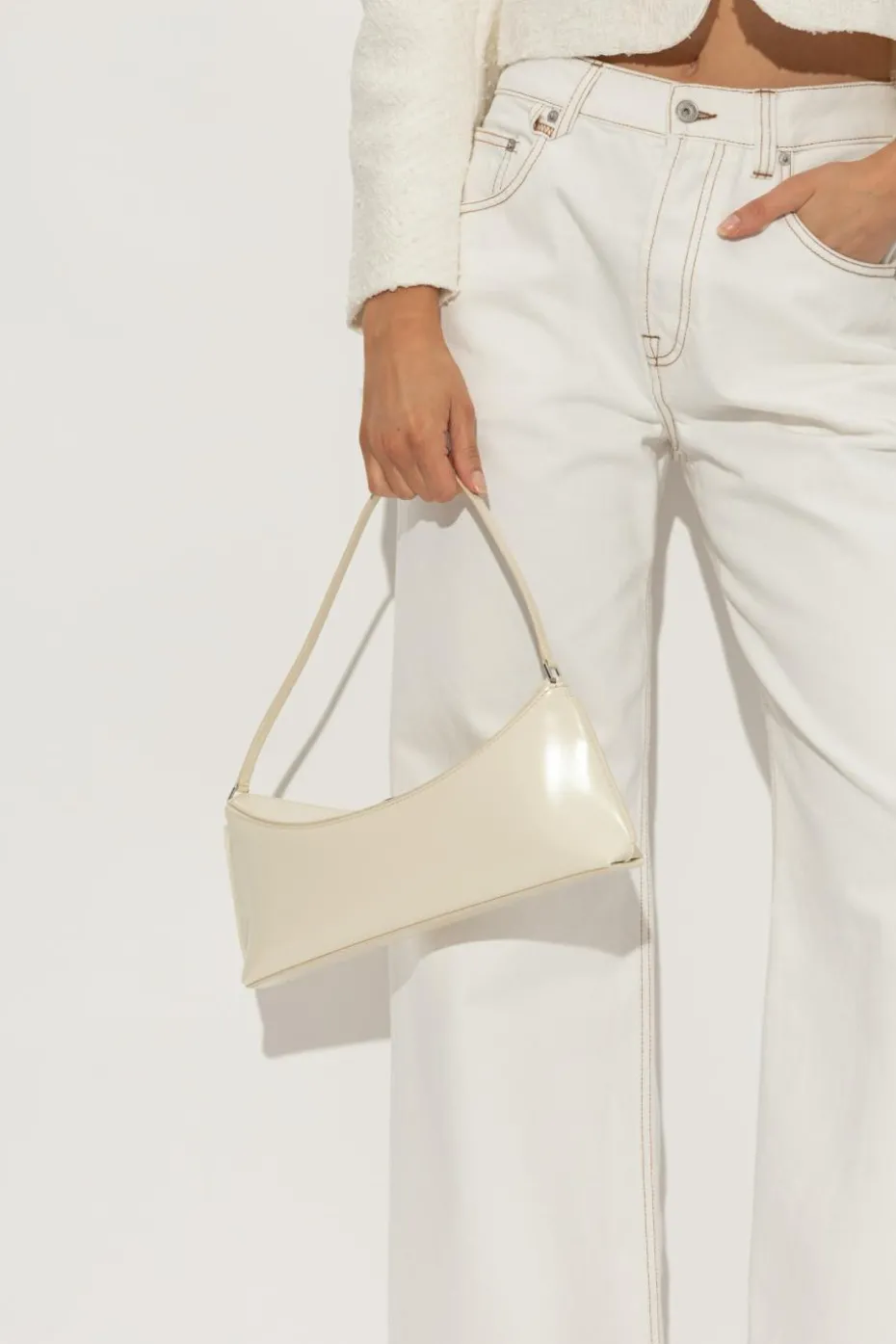 Jacquemus kremowy Torba do ręki `La Pochette Ovalo`