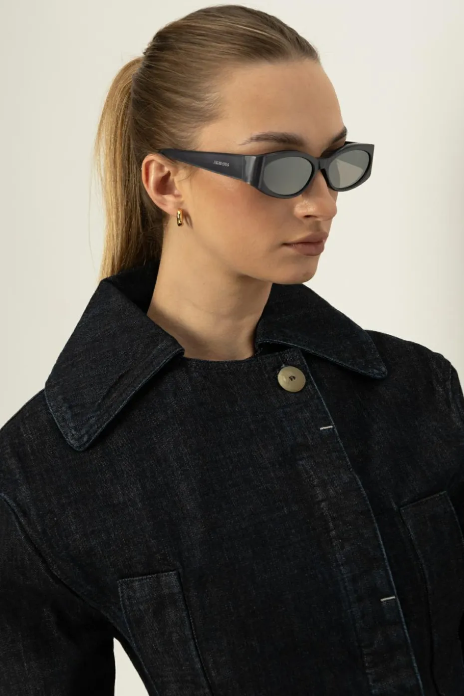 Jacquemus SZARY Okulary przeciwsłoneczne