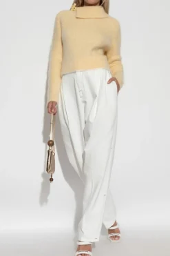 Jacquemus ŻÓŁTY Moherowy sweter