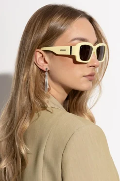 Jacquemus ŻÓŁTY Okulary przeciwsłoneczne