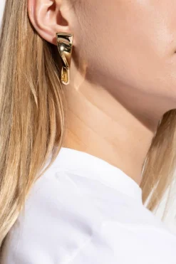 Jacquemus ZŁOTY Asymetryczne kolczyki