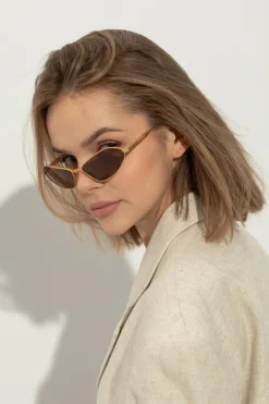 Jacquemus ZŁOTY Okulary przeciwsłoneczne