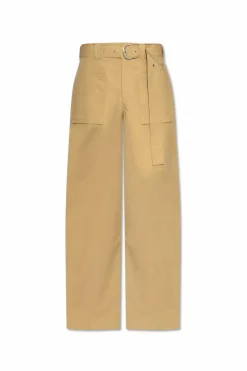 JIL SANDER+ beżowy Spodnie z logo