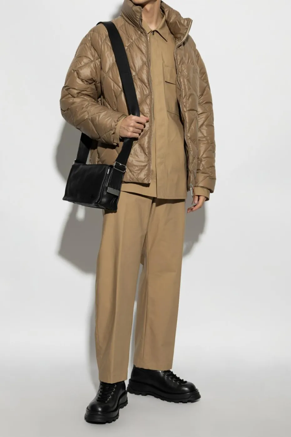 JIL SANDER+ beżowy Spodnie z logo