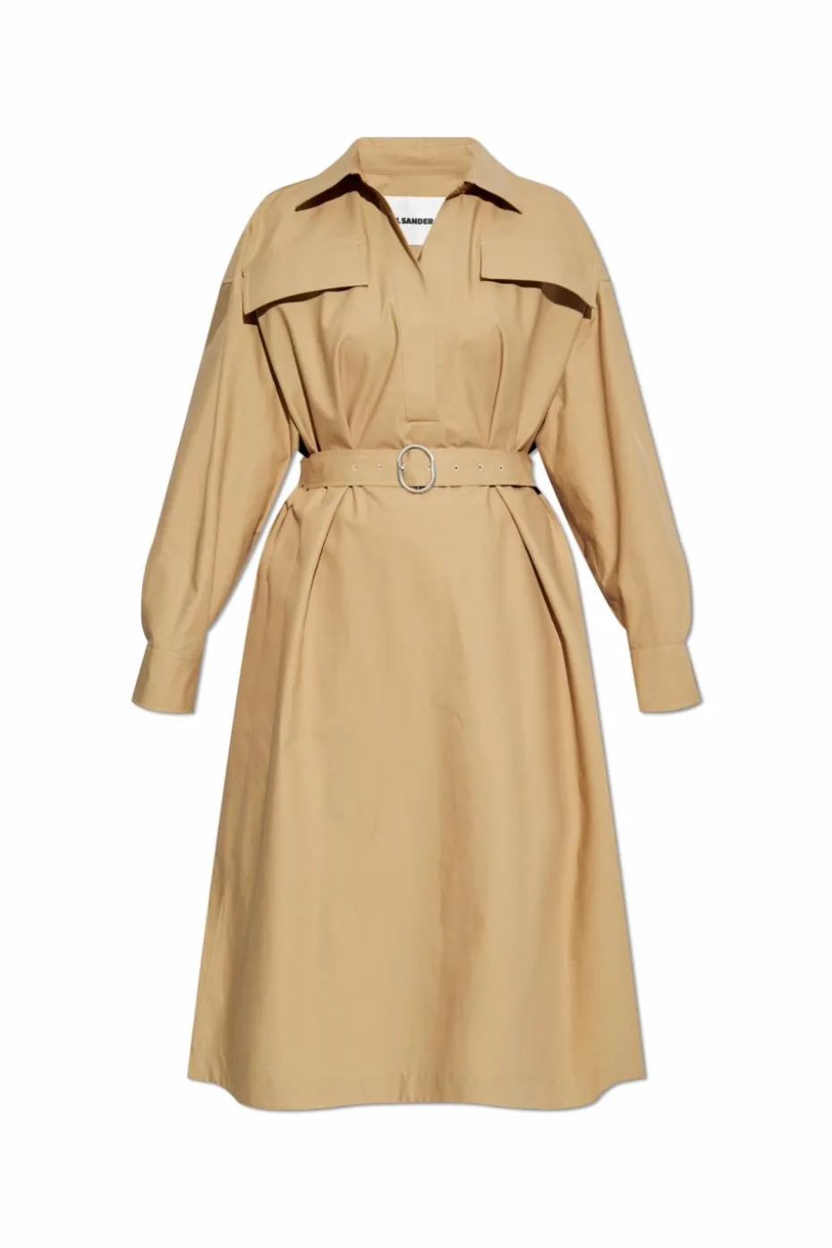 JIL SANDER+ beżowy Sukienka z pasem
