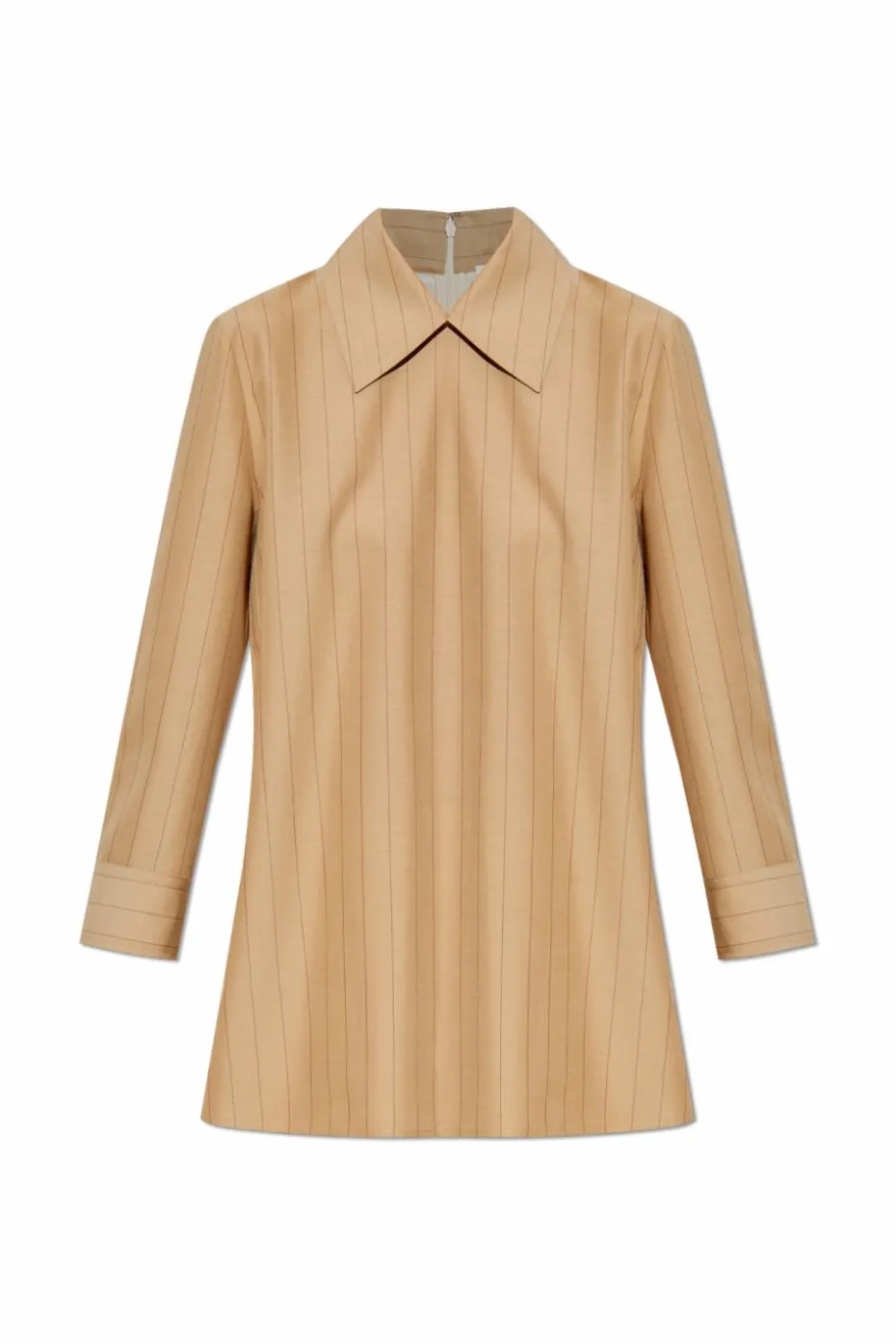 JIL SANDER beżowy Wełniana koszula