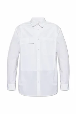 JIL SANDER BIAŁY Bawełniana koszula
