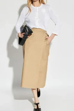 JIL SANDER BIAŁY Kardigan z motywem kwiatowym