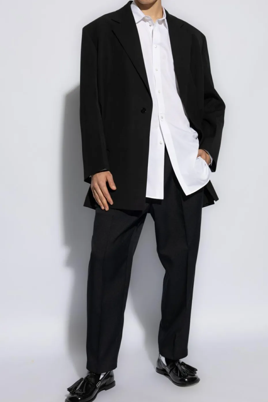 JIL SANDER BIAŁY Koszula z logo
