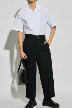 JIL SANDER BIAŁY Koszula z krótkim rękawem