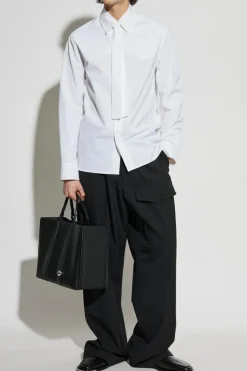 JIL SANDER BIAŁY Koszula z krawatem