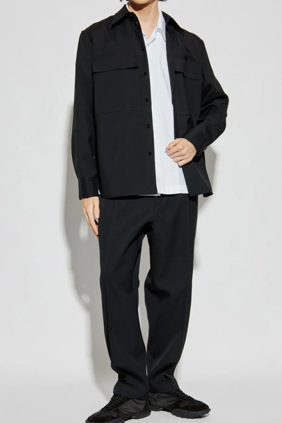 JIL SANDER BIAŁY Koszula z krótkim rękawem