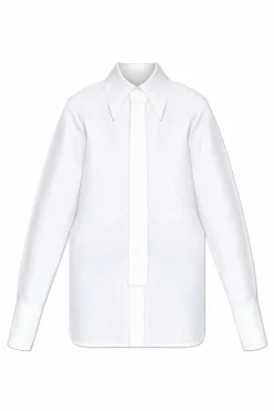 JIL SANDER BIAŁY Koszula z krawatem