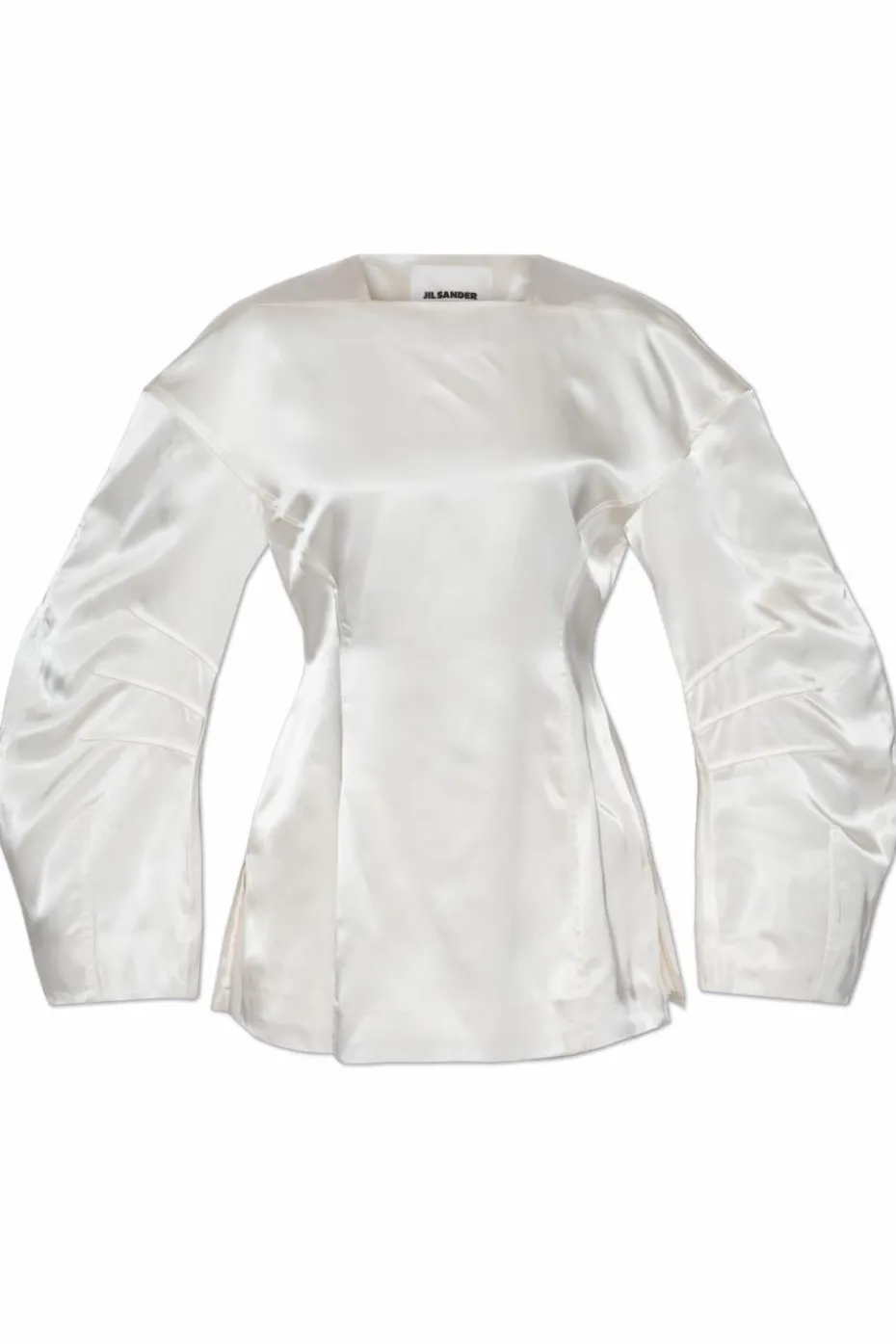 JIL SANDER BIAŁY Połyskujący top