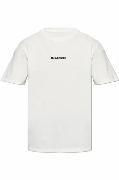 JIL SANDER+ BIAŁY T-shirt z logo
