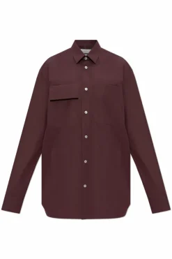JIL SANDER BORDO Koszula z kieszenią