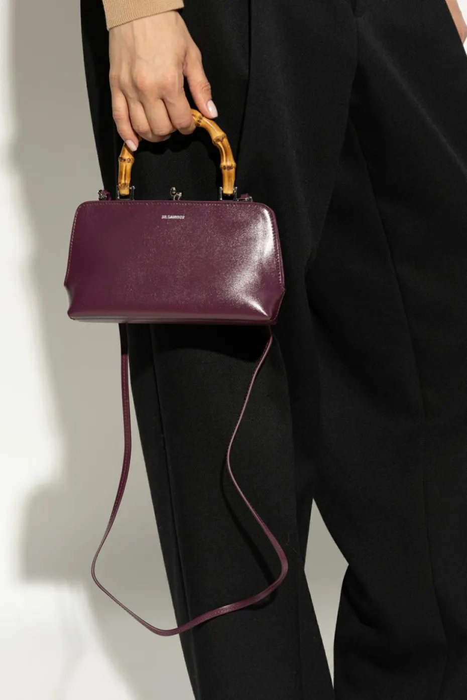 JIL SANDER BORDO Torba do ręki
