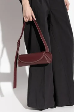 JIL SANDER BORDO Torba na ramię ‘Canollo Small’