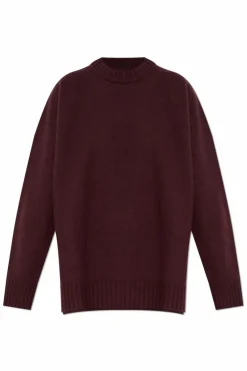 JIL SANDER BORDO Wełniany sweter