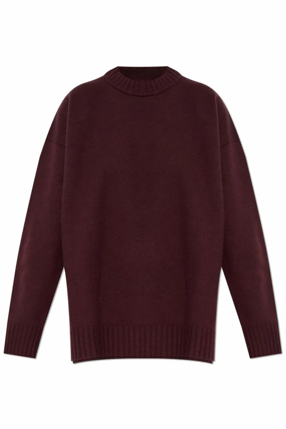 JIL SANDER BORDO Wełniany sweter