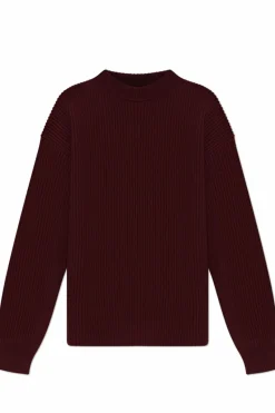 JIL SANDER BORDO Wełniany sweter