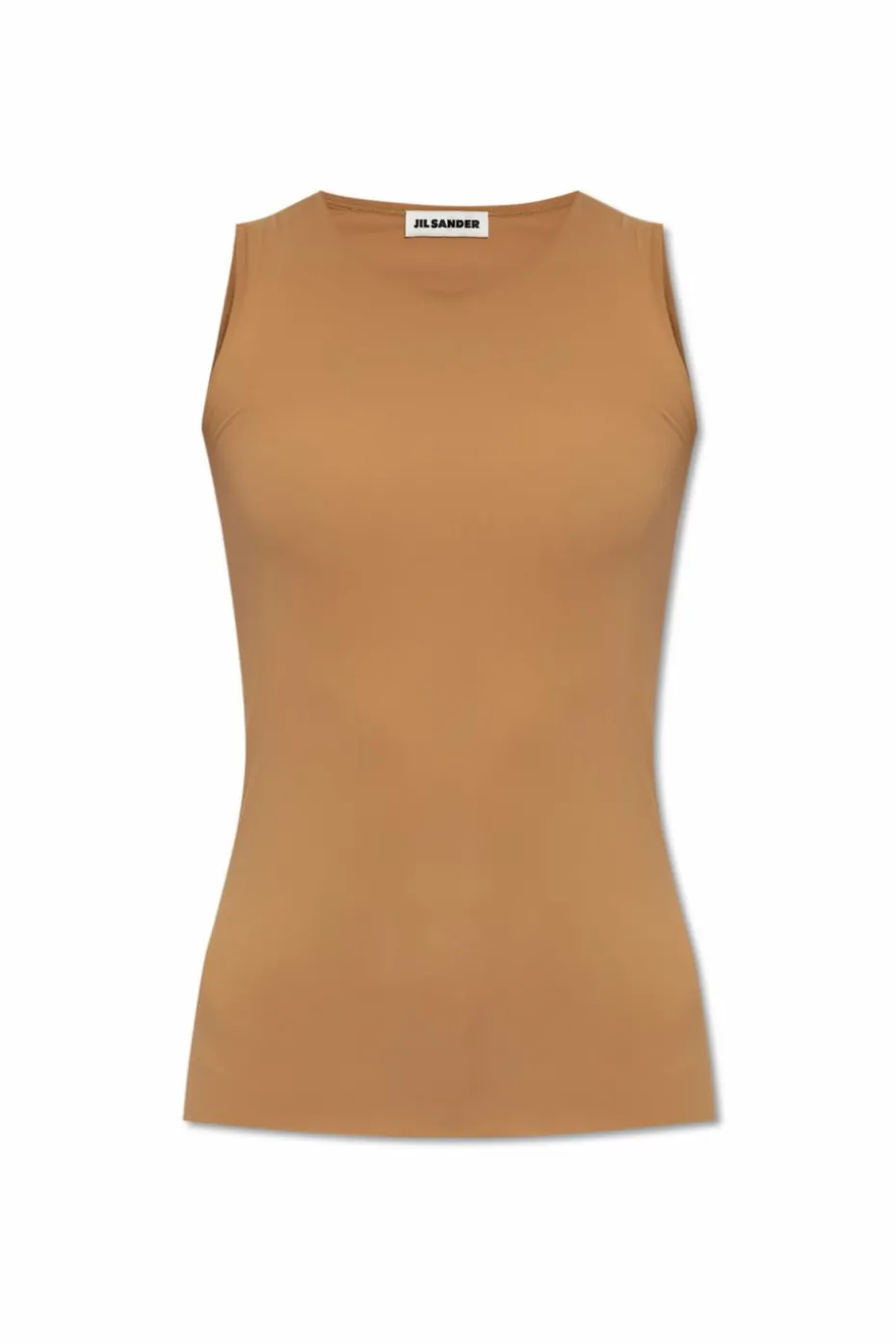 JIL SANDER BRĄZOWY Top bez rękawów