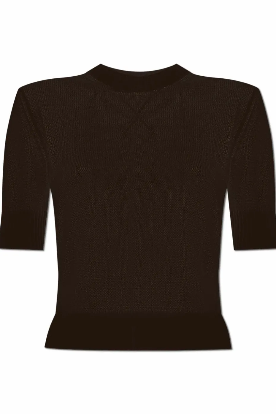 JIL SANDER+ BRĄZOWY Top z wyszytym logo