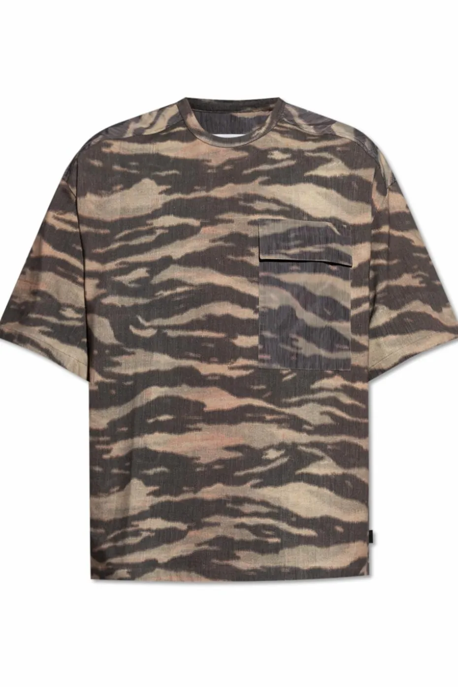 JIL SANDER BRĄZOWY T-shirt typu `oversize`