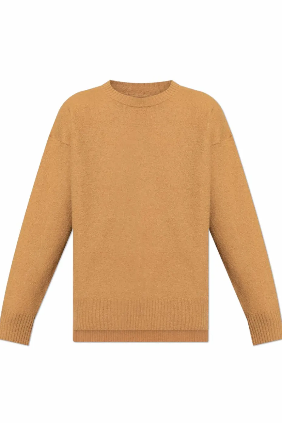 JIL SANDER BRĄZOWY Wełniany sweter