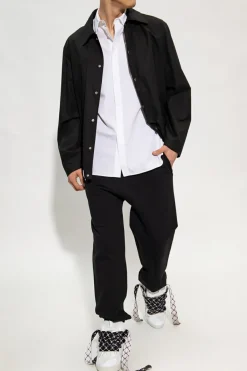 JIL SANDER CZARNY Bawełniana koszula