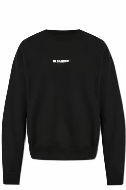 JIL SANDER+ CZARNY Bluza z logo