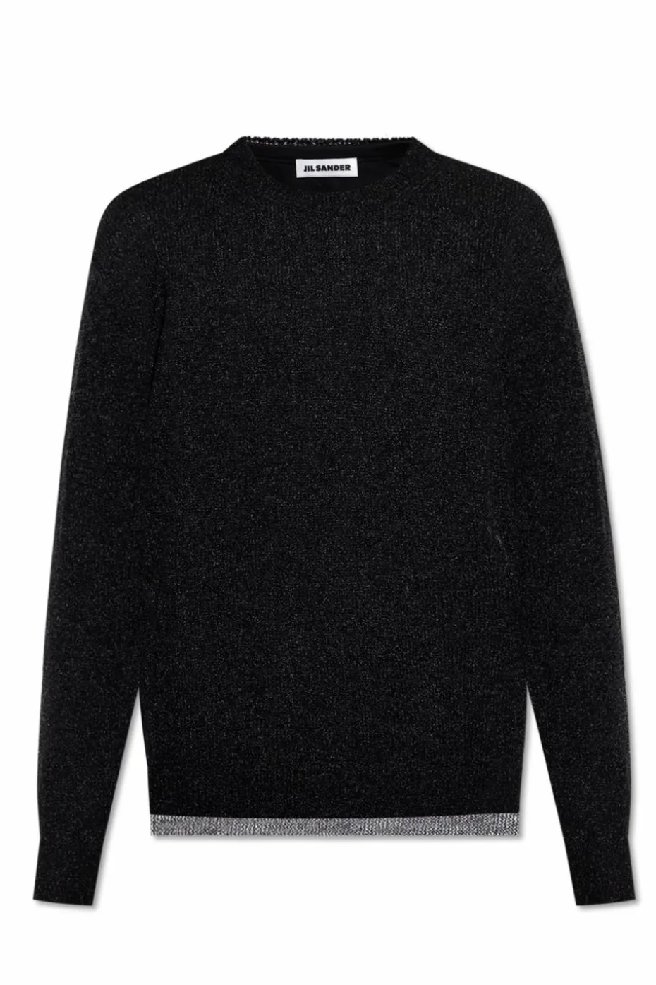 JIL SANDER CZARNY Dwuwarstwowy top