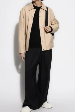 JIL SANDER CZARNY Dwuwarstwowy top