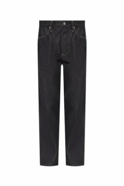 JIL SANDER CZARNY Jeansy z logo