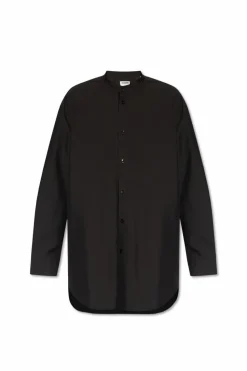 JIL SANDER CZARNY Jedwabna koszula