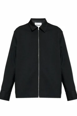 JIL SANDER CZARNY Koszula z kołnierzem