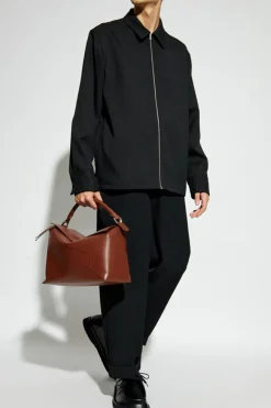 JIL SANDER CZARNY Koszula z kołnierzem