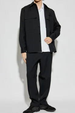JIL SANDER CZARNY Koszula z kieszeniami