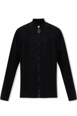 JIL SANDER CZARNY Koszula z zapięciem na zamek