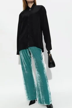 JIL SANDER CZARNY Koszula z zapięciem na zamek