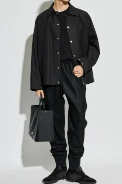 JIL SANDER CZARNY Kurtka z kołnierzem