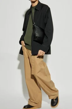 JIL SANDER CZARNY Kurtka o luźnym kroju