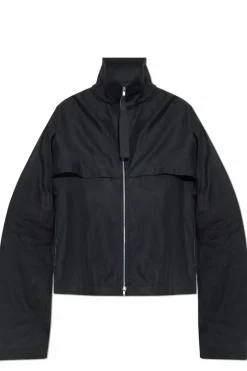 JIL SANDER CZARNY Kurtka ze stójką