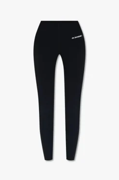 JIL SANDER+ CZARNY Legginsy treningowe