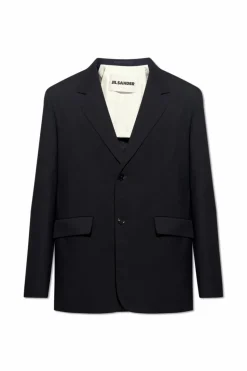 JIL SANDER CZARNY Marynarka z otwartymi klapami