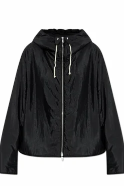 JIL SANDER+ CZARNY Ocieplana kurtka