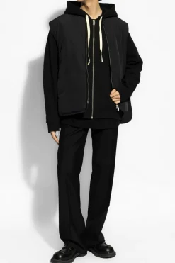 JIL SANDER+ CZARNY Puchowa kamizelka
