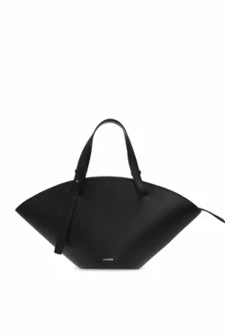JIL SANDER CZARNY Skórzana torba do ręki