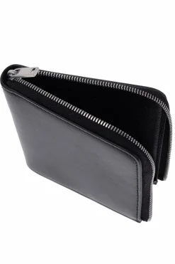 JIL SANDER CZARNY Skórzane etui na karty