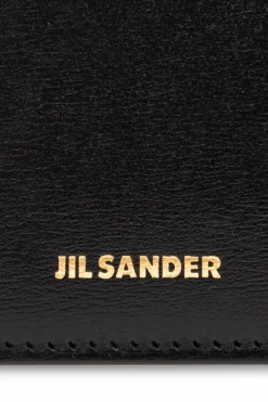 JIL SANDER CZARNY Skórzane etui na karty